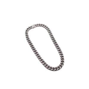 NEW KNOTWTR men's titanium cuban link necklace in palladium